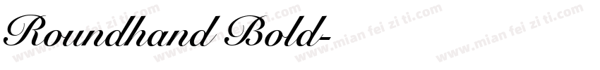 Roundhand Bold字体转换